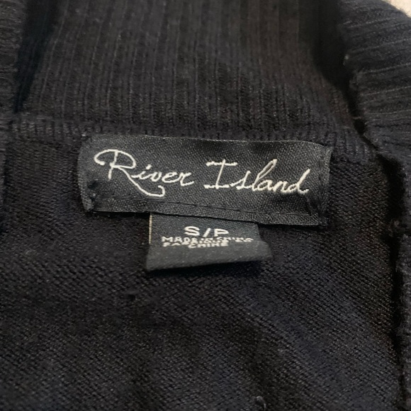 River Island Black Ribbed Cropped Shrug Cardigan - Size S/P - Picture 3 of 5
